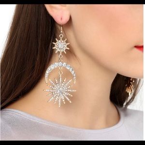 Sun and moon earrings